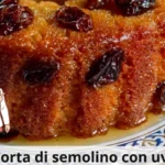Delicata Torta Cremosa di Semolino e Uvetta