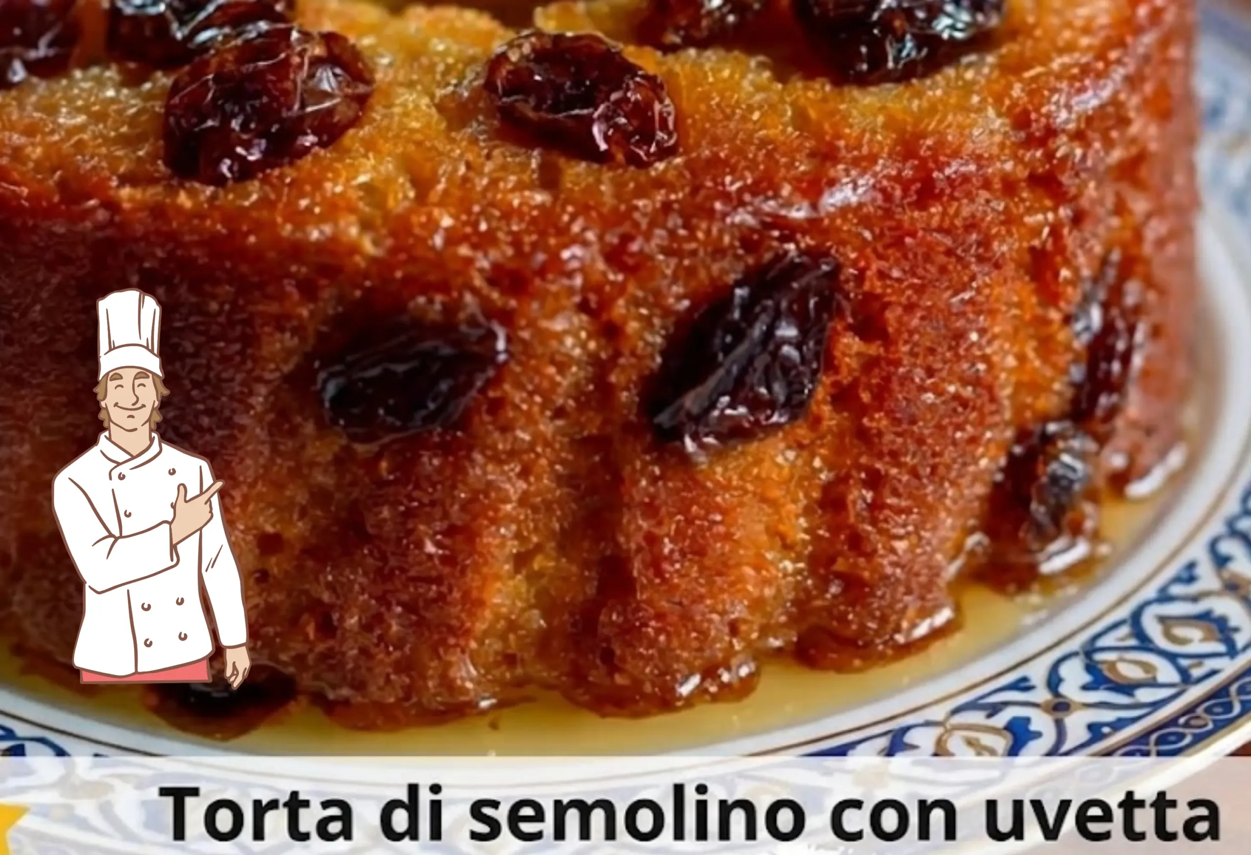 Delicata Torta Cremosa di Semolino e Uvetta
